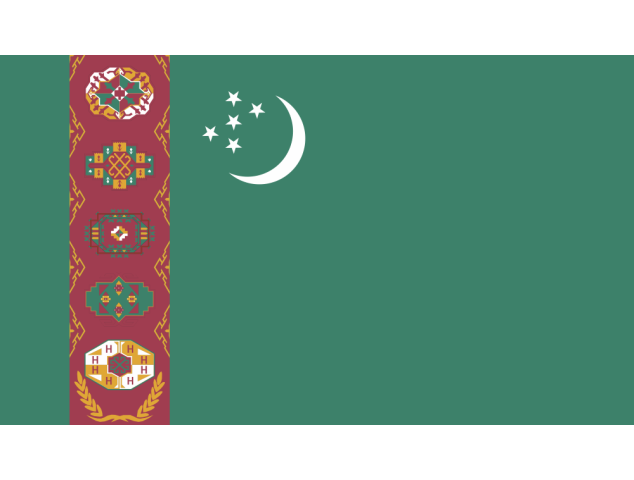 Autocollant Drapeau Turkménistan - Drapeaux