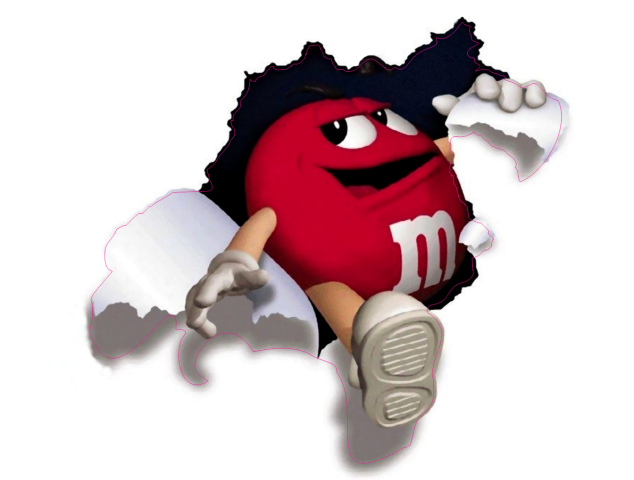 m&m's rouge - Autocollants