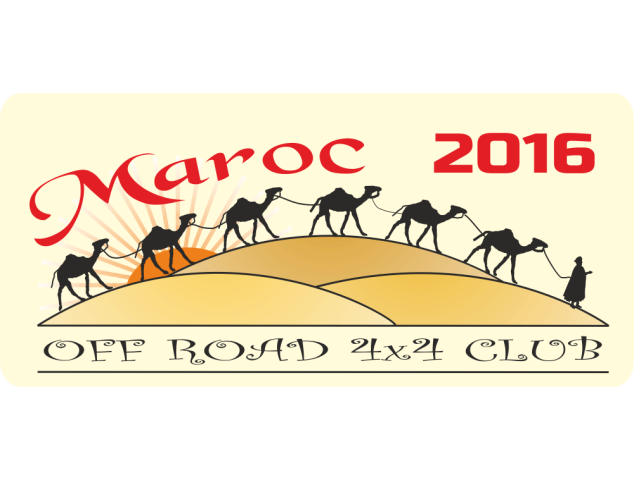 Autocollant 4x4 Off Road Maroc 2016 - Raid 4X4