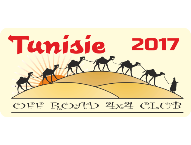 Autocollant 4x4 Off Road Tunisie 2017 1 - Raid 4X4
