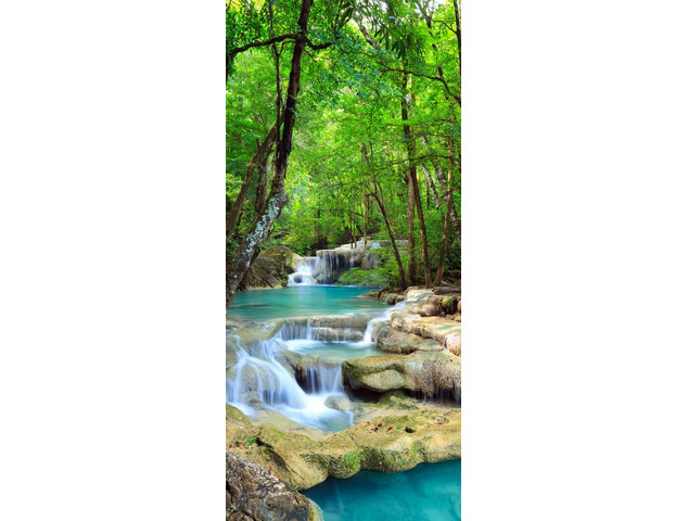 Sticker Porte Cascade En Thailande - Stickers Porte