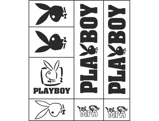 Kit Stickers Playboy - Kits pour motos et cyclos