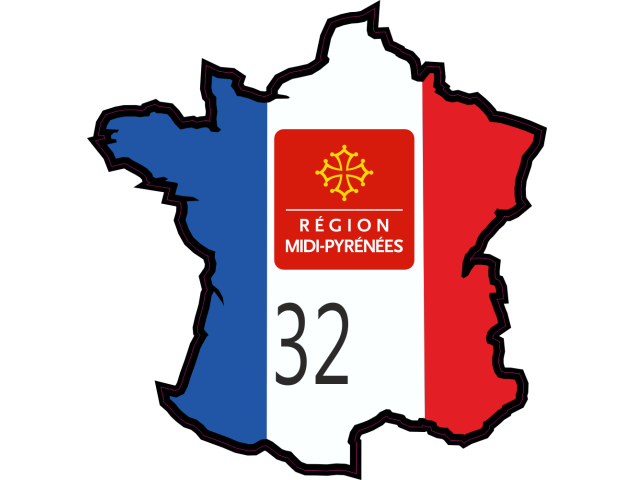 Stickers Gers (Midi-Pyrenees) - Autocollants Regions
