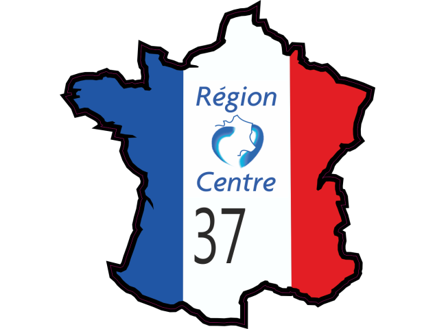 Stickers Indre et Loire (Centre) - Autocollants Regions