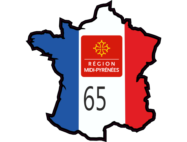 Stickers Hautes Pyrenees (Midi-Pyrenees) - Autocollants Regions