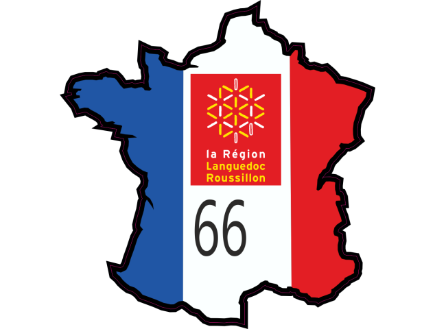 Stickers Pyrenees Orientales (Languedoc Rousillon) - Autocollants Regions