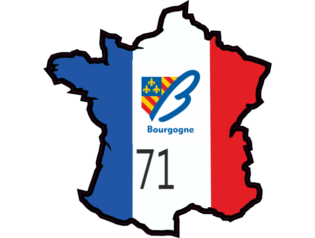 Stickers Saone et Loire (Bourgogne) - Autocollants Regions