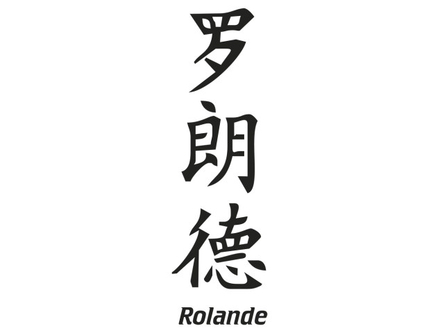 Prenom Chinois Rolande - Prénoms chinois
