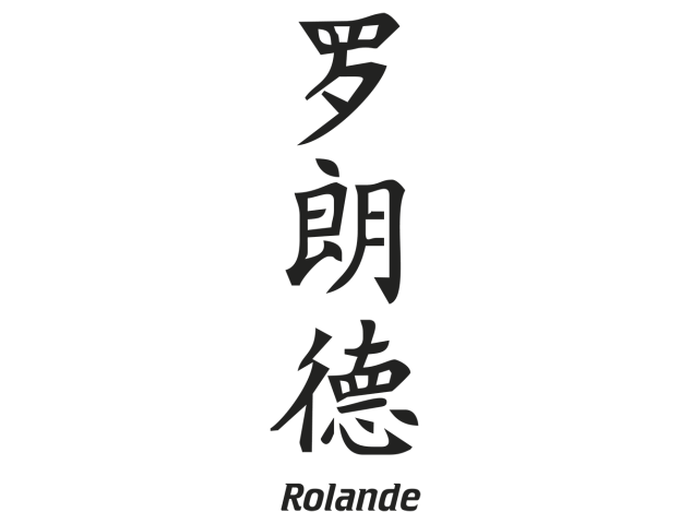 Prenom Chinois Rolande - Prénoms chinois