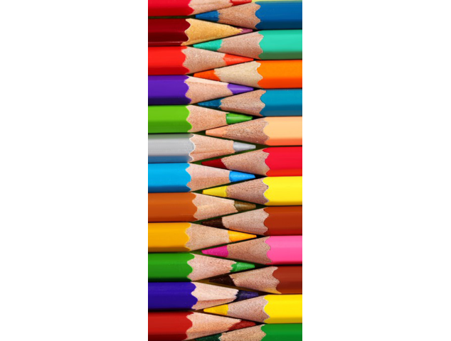Enfants Crayons De Couleurs 1 - Stickers Porte