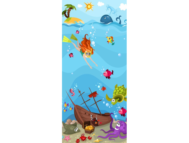 Enfant Ocean - Stickers Porte