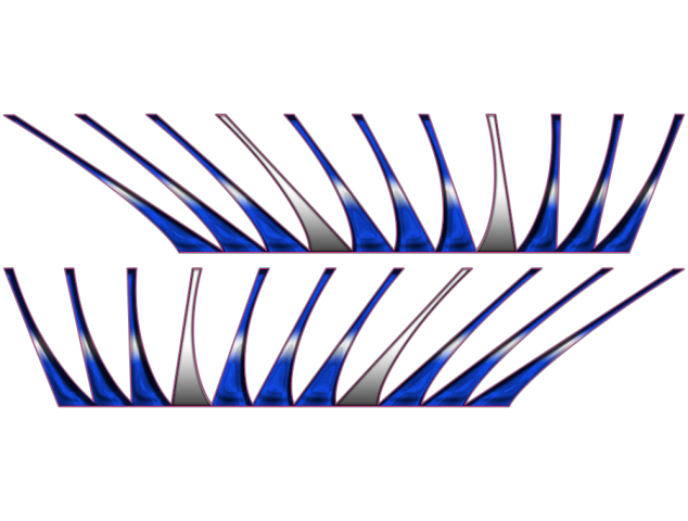 Autocollant Cils Bleu - Flaming Flamme