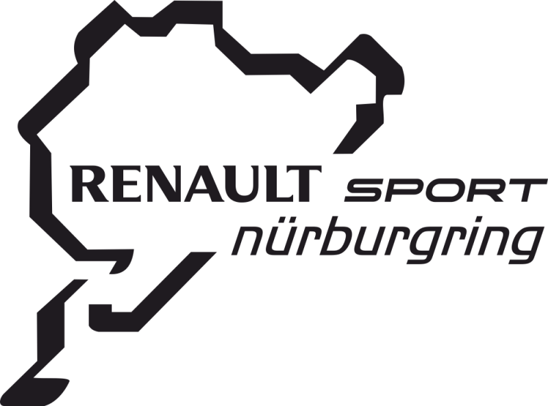 Stickers Autocollants Renault Sport - 2 Pièces 30x10 Cm, Vinyle Professionnel Résistant (Gris)