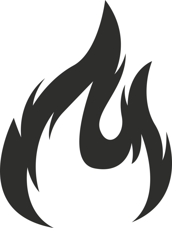 Stickers Adhésifs Sécurité - Flamme - 10 X 12 Cm - Lot De GE (SE-60G) - Intérieur/extérieur