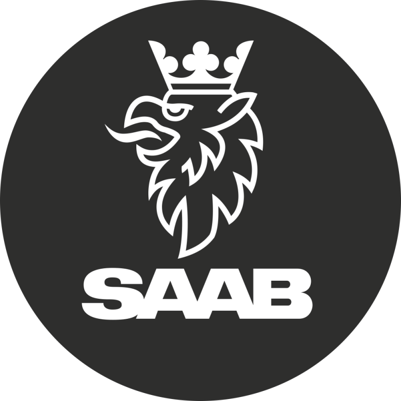 4 SAAB autocollant 57 mm noir emblèmes logo moyeu 178-SAAB 