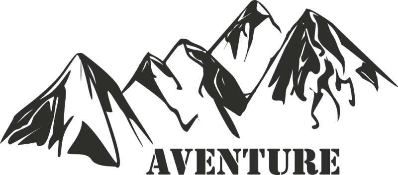 Autocollant mural montagnes pour enfants