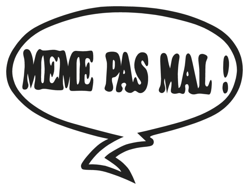 Meme Pas Mal Ref 80 Autocollants Stickers