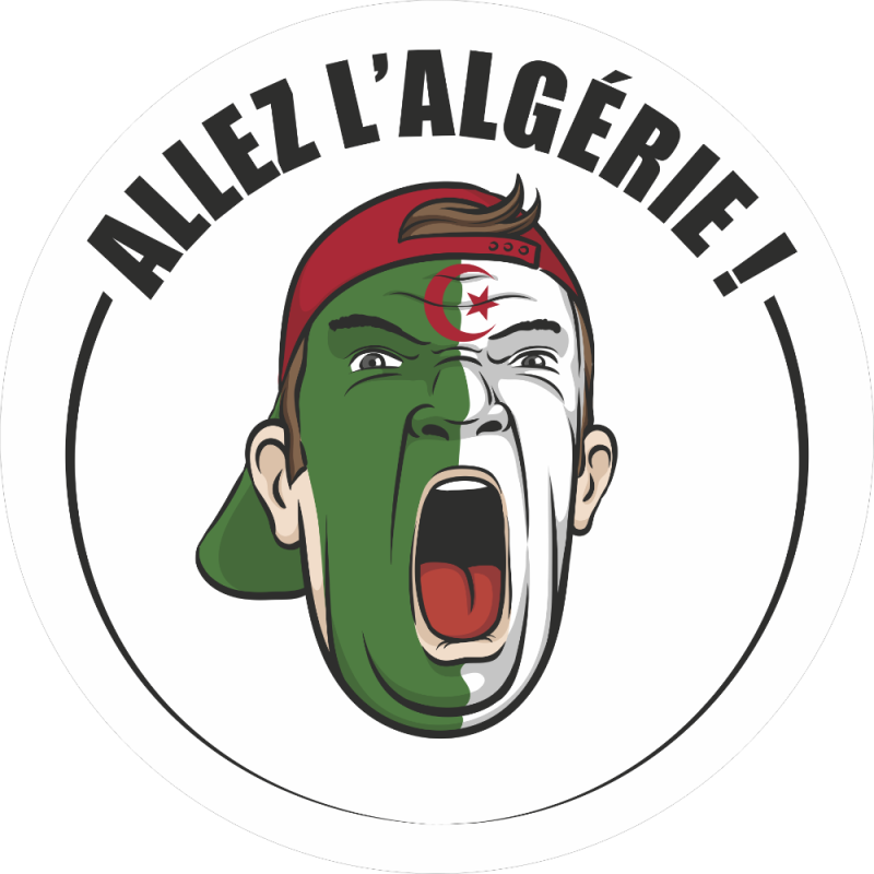 Football Allez Algerie - ref.d7327 - Autocollants-Stickers