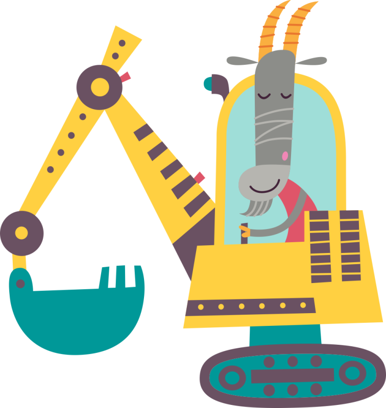 Autocollant Tracteur Bouc Enfant Ref D12227 Autocollants Stickers