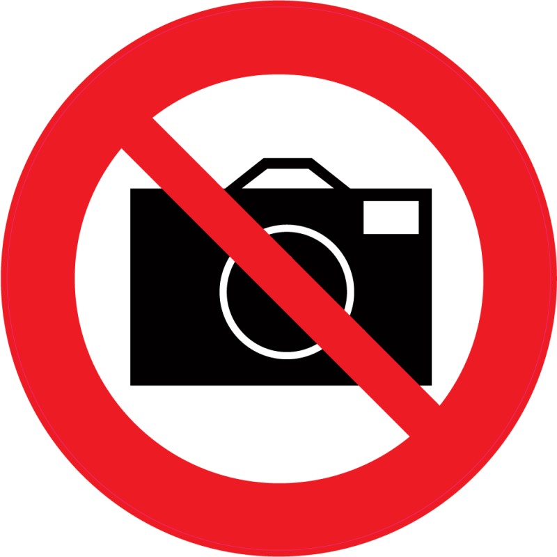 Panneau Interdiction de prendre des photos AutocollantsStickers