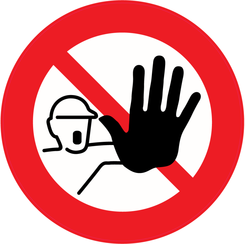 Panneau Interdiction Accès interdit AutocollantsStickers