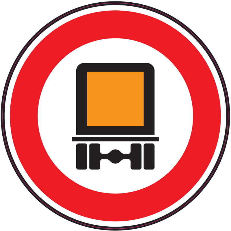 Panneau Interdiction Transport marchandises dangereuses AutocollantsStickers