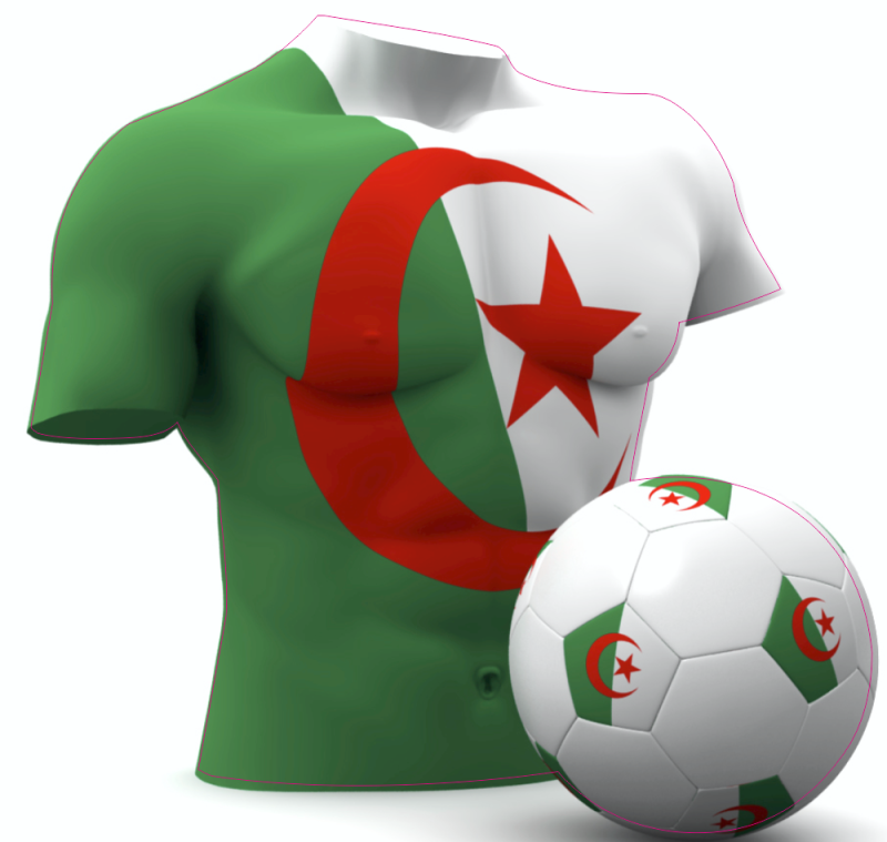 autocolant sticker equipe voiture moto football drapeau ballon foot algerie 