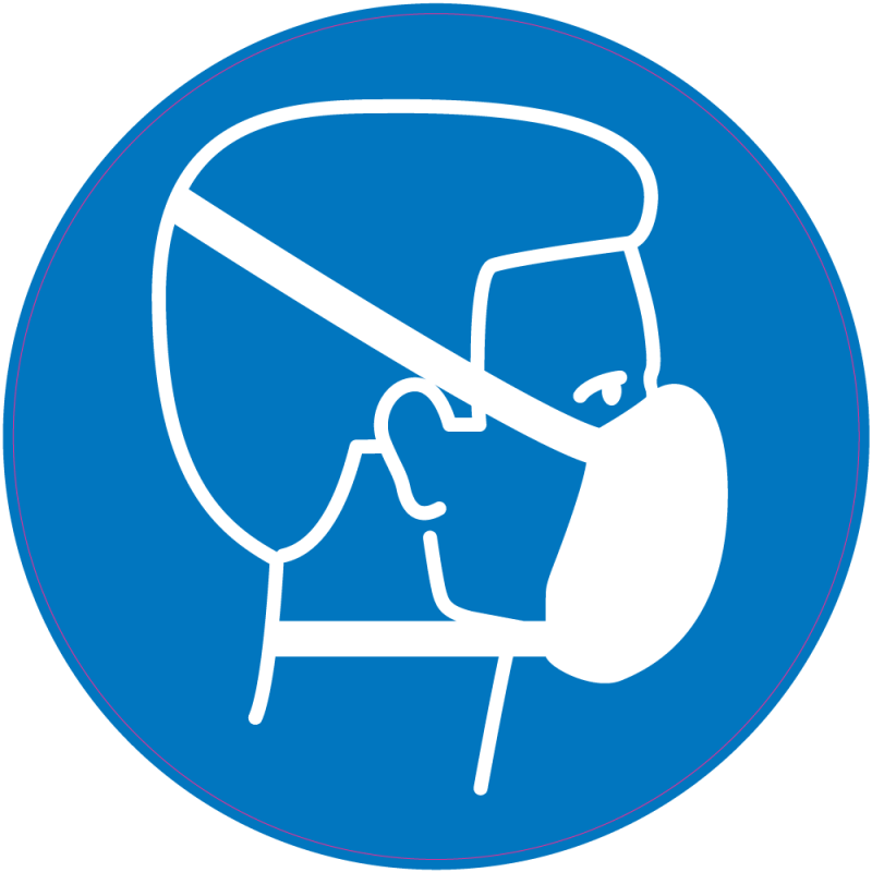 panneau obligation porter masque protection respiratoire autocollants stickers