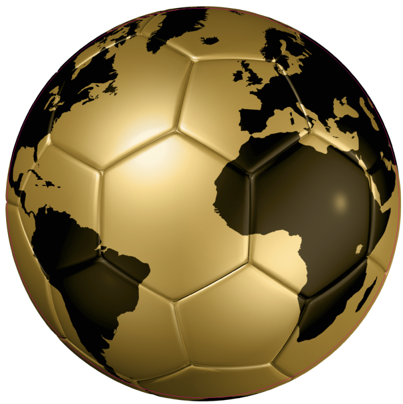 Ballon foot doré Clearance