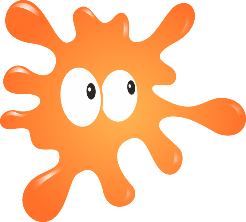 Autocollant Tâche Peinture Orange ref.d9299 AutocollantsStickers