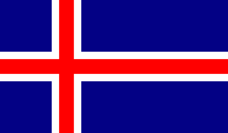 4x Autocollant sticker voiture moto stripes drapeau tuning islande islandais 