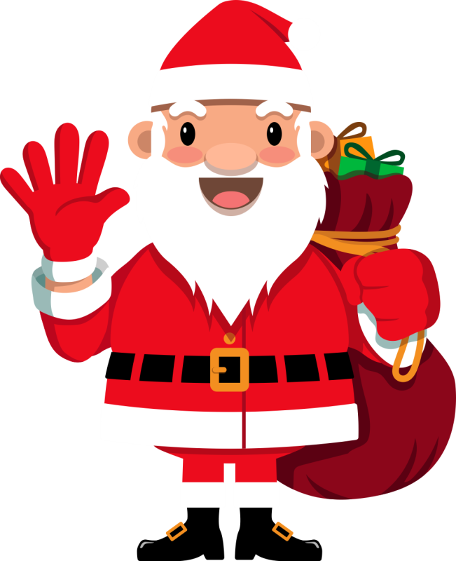 Autocollant Père Noël 2 | Autocollants-Stickers