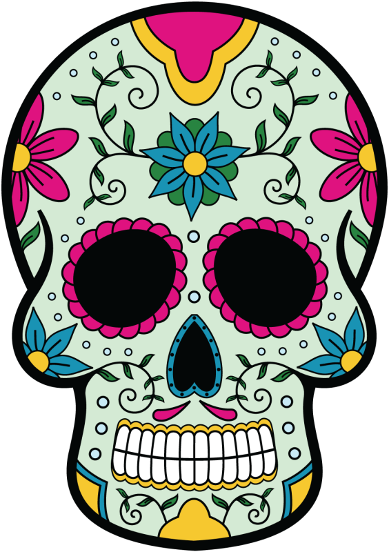 Calavera - Tete De Mort Mexicaine 9 | Autocollants-Stickers