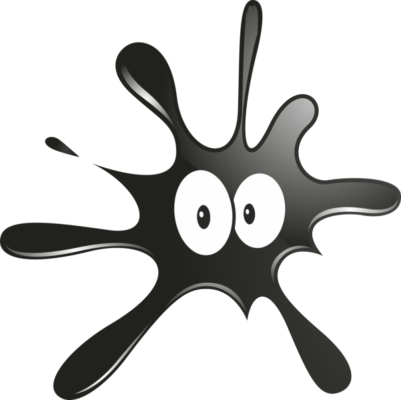 Autocollant Tâche Peinture Noire AutocollantsStickers